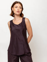 Silk Tank - Dark Bordeaux