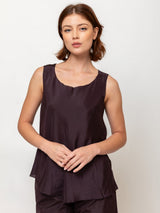 Silk Tank - Dark Bordeaux