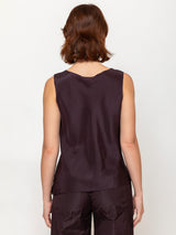 Silk Tank - Dark Bordeaux