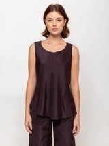 Silk Tank - Dark Bordeaux