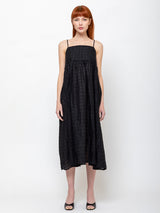 Black Crane - Ripple Strap Dress - Verdalina
