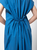 Black Crane - Shirred Jumpsuit - Blue - Verdalina