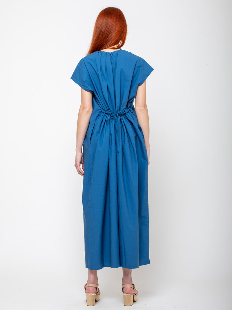 Black Crane - Shirred Jumpsuit - Blue - Verdalina