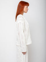 Black Crane - Cable Knit Top - Ivory - Verdalina