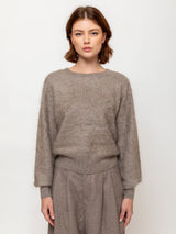Brushed Cashmere Pullover Sweater - Sand