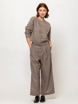 Brushed Cashmere Pullover Sweater - Sand