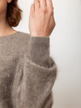 Brushed Cashmere Pullover Sweater - Sand