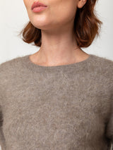 Brushed Cashmere Pullover Sweater - Sand