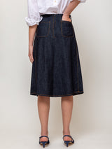 Denim Skirt - Indigo Blue