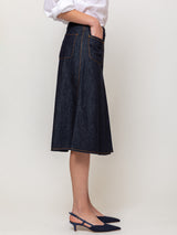 Denim Skirt - Indigo Blue