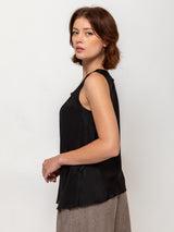Silk Tank - Coal Black