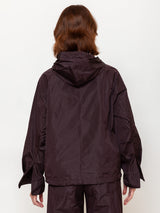 Taffeta Pullover with Hood - Dark Bordeaux