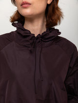 Taffeta Pullover with Hood - Dark Bordeaux