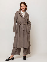 Wrap Coat with Belt - Sand
