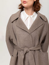 Wrap Coat with Belt - Sand