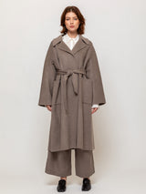Wrap Coat with Belt - Sand