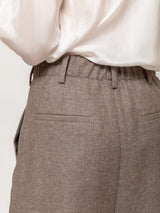 Wool Pleated Pants - Sand