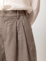 Wool Pleated Pants - Sand