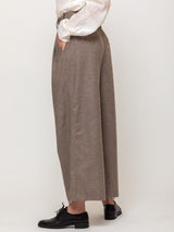 Wool Pleated Pants - Sand