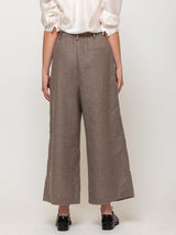 Wool Pleated Pants - Sand