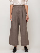 Wool Pleated Pants - Sand