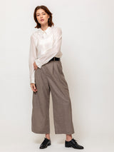Wool Pleated Pants - Sand