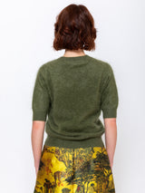 Brushed Cashmere Pullover - Moss