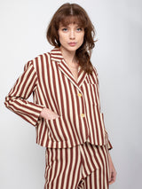 CARON CALLAHAN - Bernay Jacket - Auburn Stripe - Verdalina