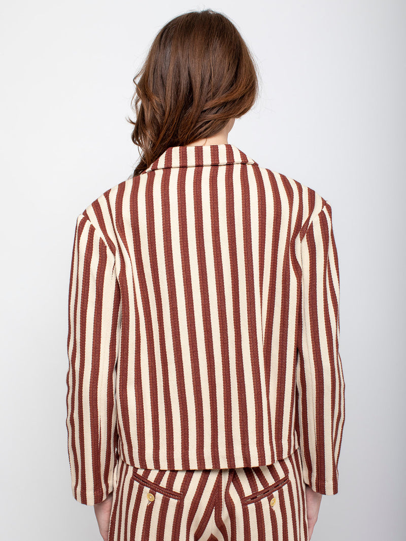 CARON CALLAHAN - Bernay Jacket - Auburn Stripe - Verdalina