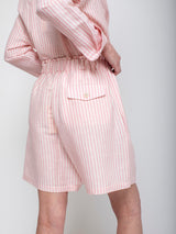 CARON CALLAHAN - Olivia Shorts - Pink Linen Stripe - Verdalina