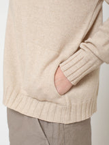 Cashmere Pullover with Pockets - Oat