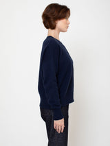 Cashmere V-Neck Pullover - Navy