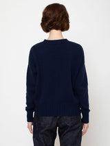 Cashmere V-Neck Pullover - Navy