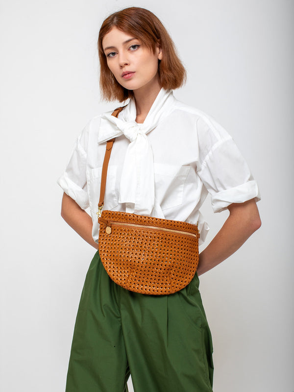 Clare V. - Grande Fanny - Tan Rattan - Verdalina