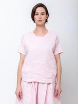 Cotton Wrinkled Blouse - Rosa