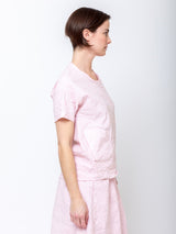 Cotton Wrinkled Blouse - Rosa