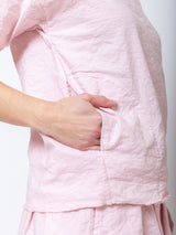 Cotton Wrinkled Blouse - Rosa