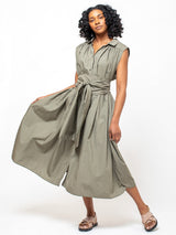 Elsa Esturgie - Nymphea Dress - Sage - Verdalina