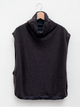 Elsa Esturgie - Octobre Sleeveless Turtleneck Sweater - Brown - Verdalina