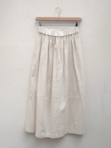Elsa Esturgie - Ovale Cotton Skirt - Ecru - Verdalina