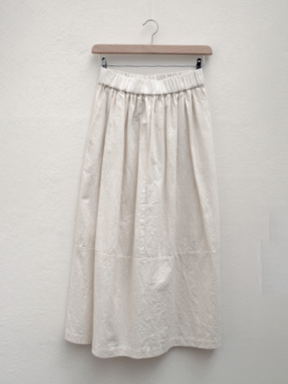 Elsa Esturgie - Ovale Cotton Skirt - Ecru - Verdalina