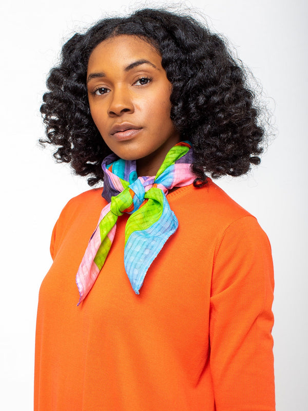 Epice - Stripe Square Bandana - Verdalina