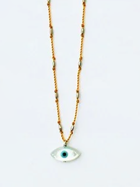See Real Flowers - Evil Eye Necklace - Saffron - Verdalina