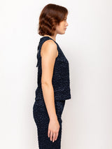 Fil Coupe Top - Navy Dots