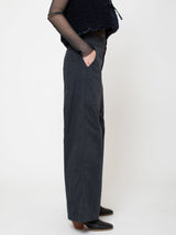 Flare Cotton Pants - Dark Navy