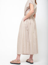 Gallego Desportes - Juda Cropped Pants - Beige Stripes - Verdalina