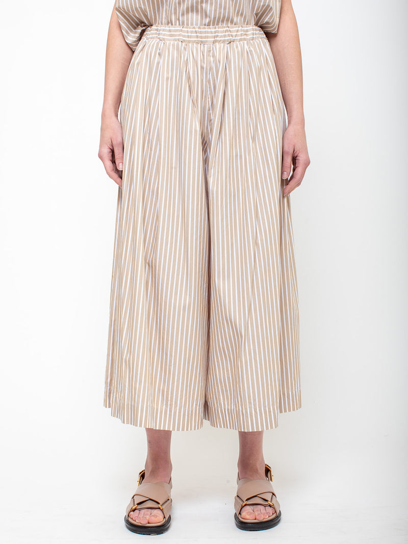 Gallego Desportes - Juda Cropped Pants - Beige Stripes - Verdalina