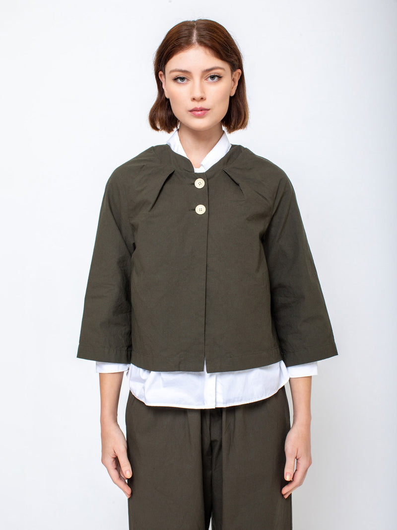Gallego Desportes - Juliette Jacket - Green Cotton - Verdalina