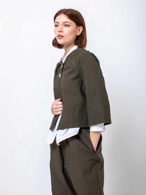 Gallego Desportes - Juliette Jacket - Green Cotton - Verdalina