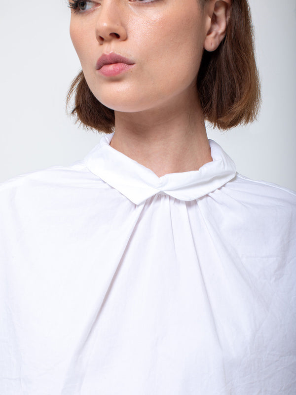 Gallego Desportes - Sleeveless Button Back Cotton Shirt - Verdalina